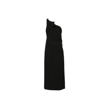 MM6 Maison Margiela Asymmetric neck Twill Top