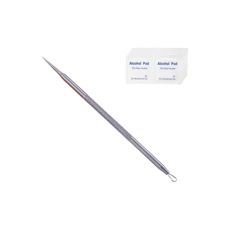 JIANYINGSHU Stainless Steel 304 Dual Head Acne Needle Removing Blackheads And Pimples Closed End-0