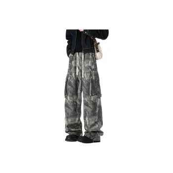 WARNING LIGHT Casual Pants Unisex Tie dye Camouflage