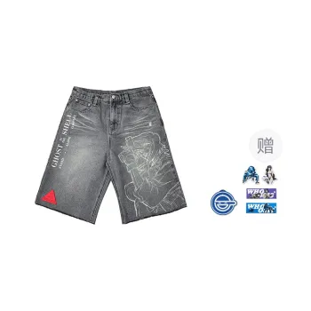 WHOOSIS X Ghost In The Shell, Collaboration Denim Shorts Unisex