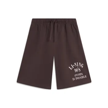 LiNing Weekend Youth Casual Shorts Men's Charcoal Coffee Umber