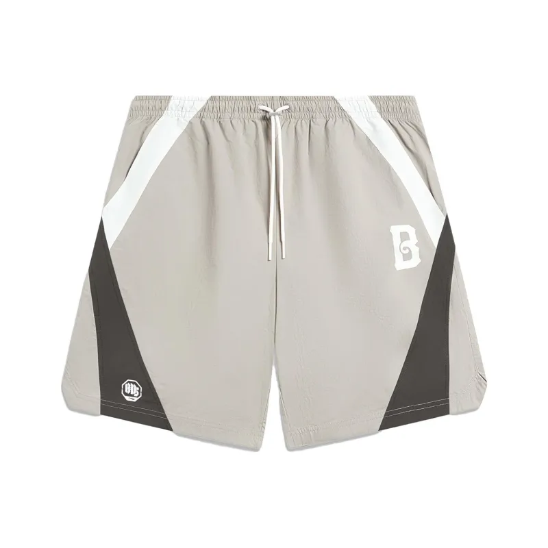 LiNing Badfive Shorts Men's Rock Ridge Gray Ivory Raven-0