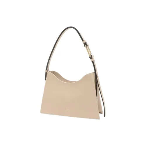 Furla Leather Shoulder Bag Women's Beige