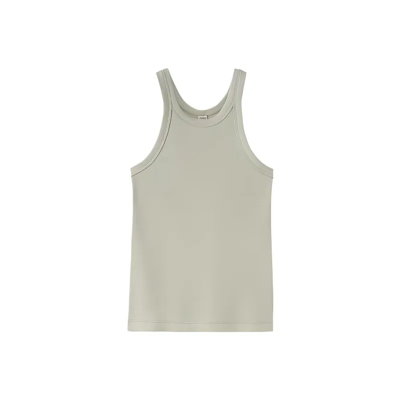 TOTEME Crew neck Ribbed Tank Top-0