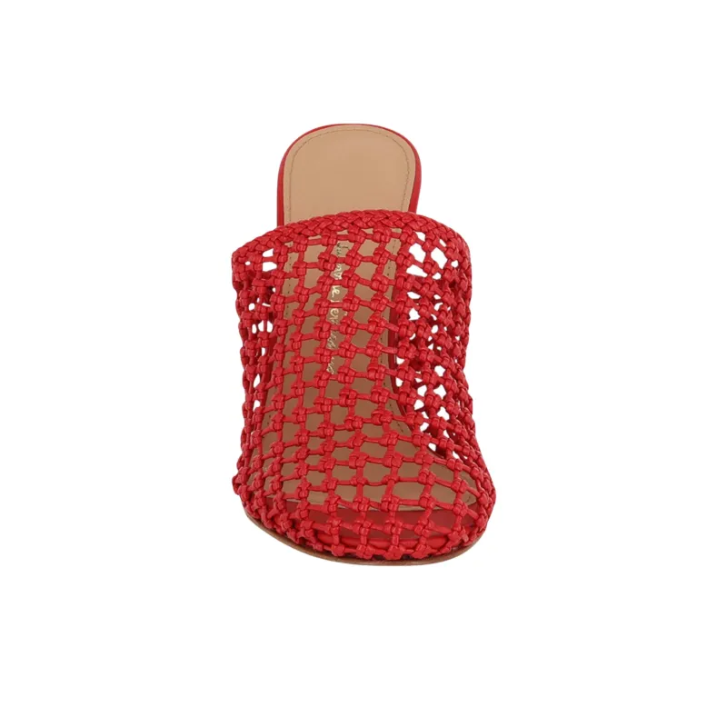 FERRAGAMO Closed Toe Slippers 9.5cm Women's Red-4