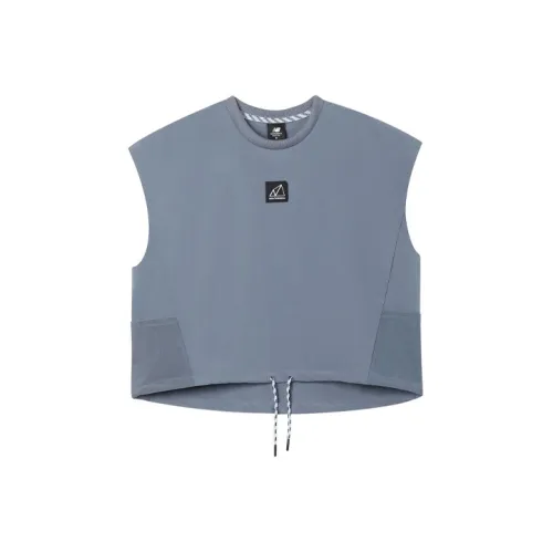 New Balance Crop Tops Women's Gray Blue