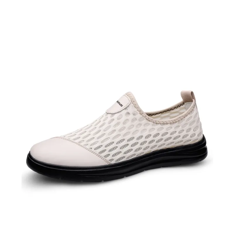 Wen Nai Casual Shoes Men's Ecru-1