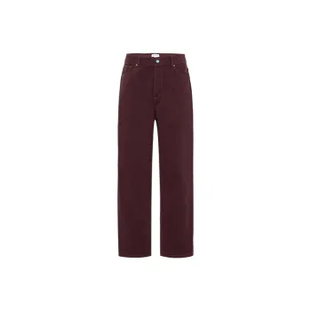 URBAN REVIVO Casual Pants Men Burgundy
