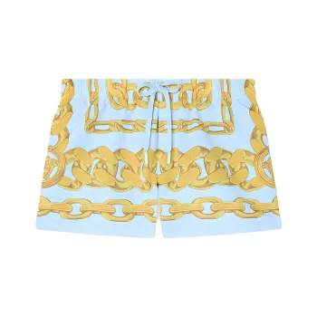FANSIZHE Swimming Shorts Men's Blue Gold