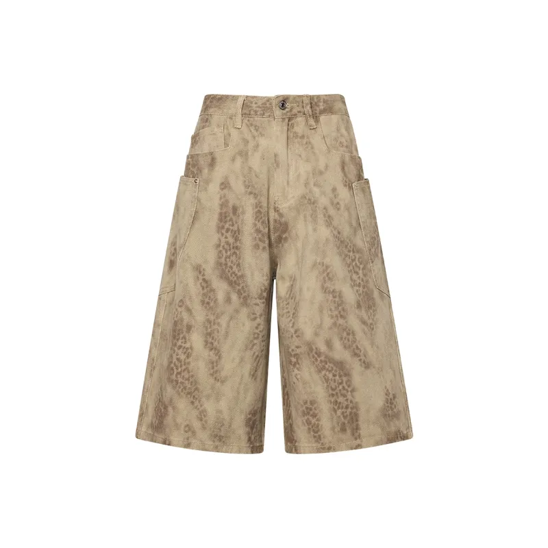 GTRG Denim Shorts Unisex Khaki-0