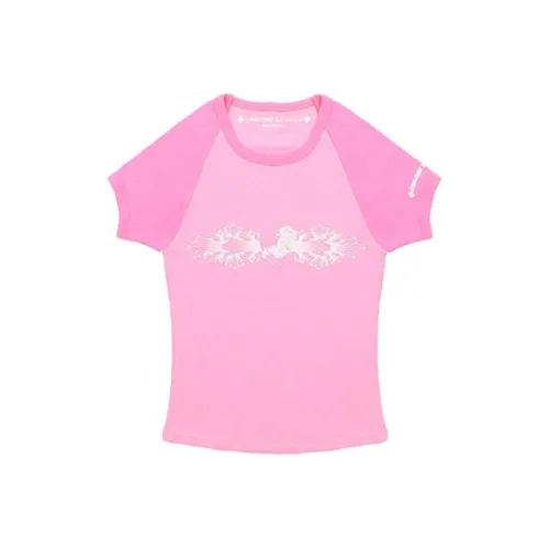 Chrome Hearts Crop Tops Women's Pink