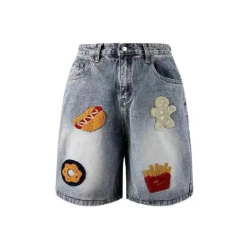 KIRHNE Denim Shorts Unisex Light Blue