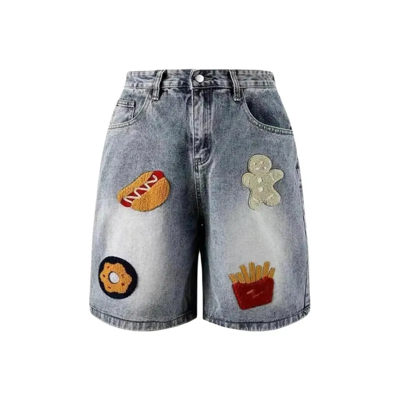 KIRHNE Denim Shorts Unisex Light Blue-0