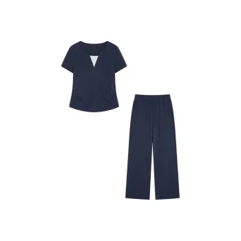 Mo Han Yi Mei Casual Suit Women's Navy Blue