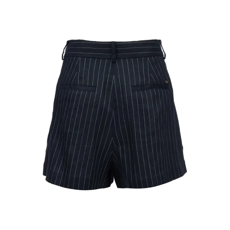 ONLY Casual Shorts Women's Dark Blue With White Stripes-1