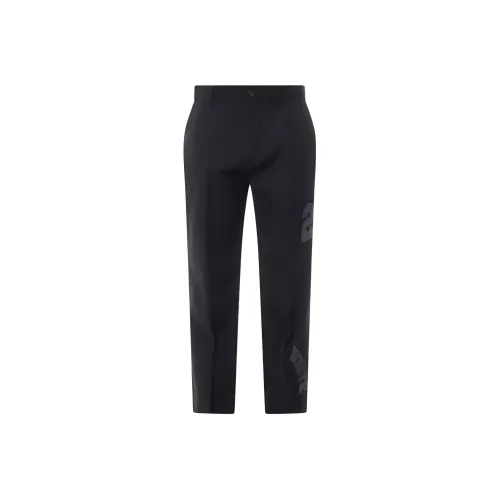 OFF WHITE Logo Embroidered Straight Leg Trousers