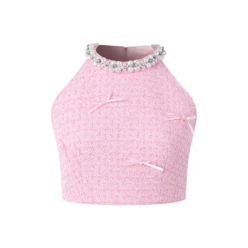 Three Quarters Tank Top Women's Pink