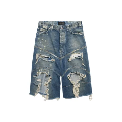 Balenciaga Baggy Denim Shorts Men's Blue