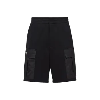 PRADA Triangle Logo Straight Leg Shorts
