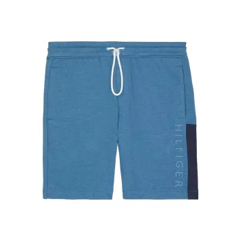 Tommy Hilfiger Colorblock Sweatshort Bottoms Med Blue Heather Casual Shorts Men's Blue