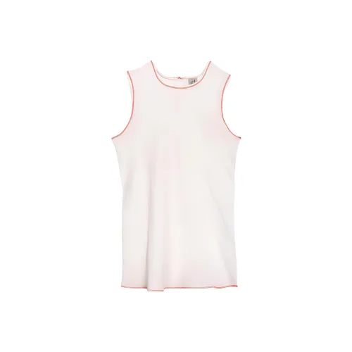 BASERANGE SS24 Dydine Tank Sheer Linen Tank Tops Women's White/White