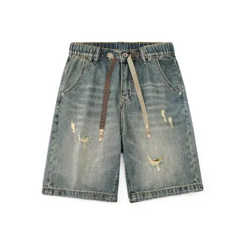 SANTASTIC Denim Shorts Men's Yellow Mud