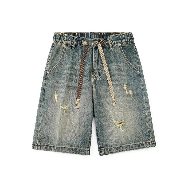 SANTASTIC Denim Shorts Men's Yellow Mud-0