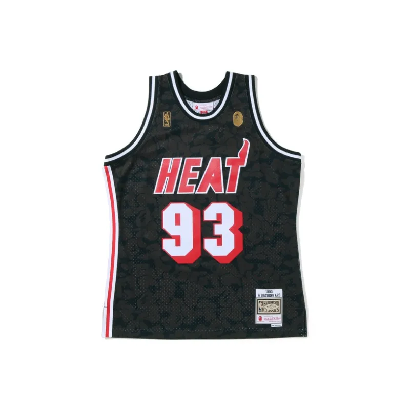 Bape X Mitchell & Ness Miami Heat Jersey-0