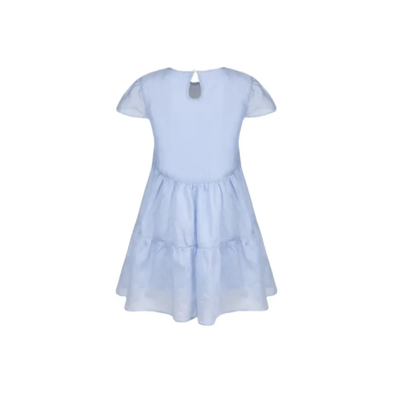 YGPRW Short Sleeved Dress Women's Blue-1
