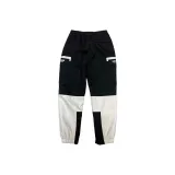 Designer Style Black White off-Set Patchwork Cargo Pants