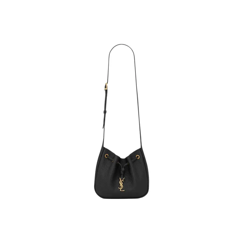SAINT LAURENT PARIS Leather Shoulder Bag, Crossbody Bag Mini Women's Black-0