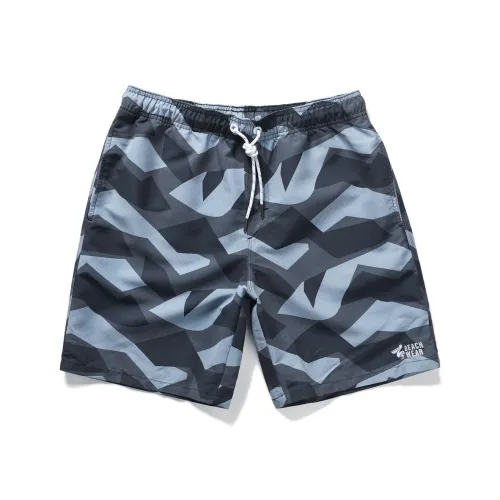 GAILANG Beach Shorts Men's Blue Gray Multicolor