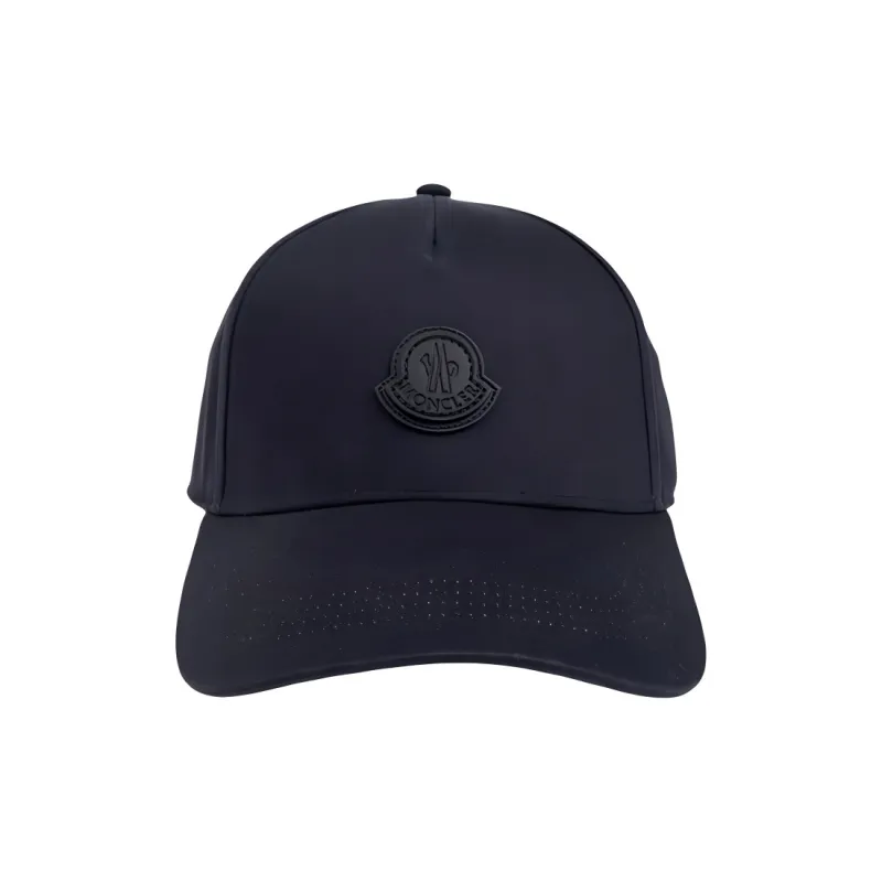 Moncler Logo Patch Gabardine Baseball Cap-0