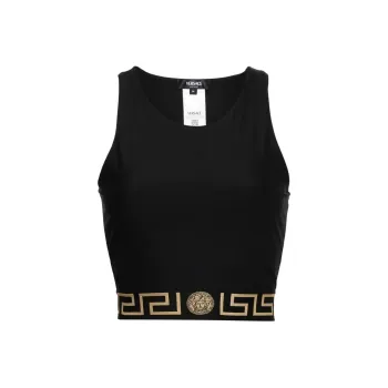 VERSACE SS24 Tank Tops Women's Black