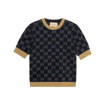 GUCCI Gg Supreme Lurex Cotton Top