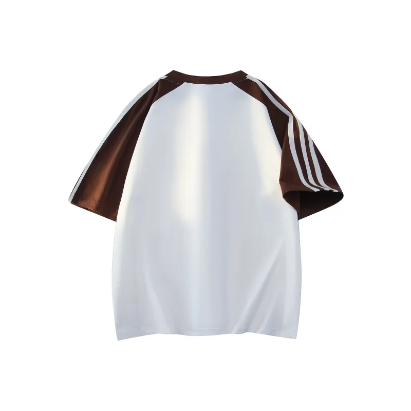BENATRY T Shirt Unisex Apricot & Light Blue-5