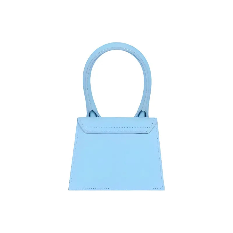 Jacquemus Cow Leather Shoulder Bag, Crossbody Bag, Handbag Mini Women's Light Blue-2