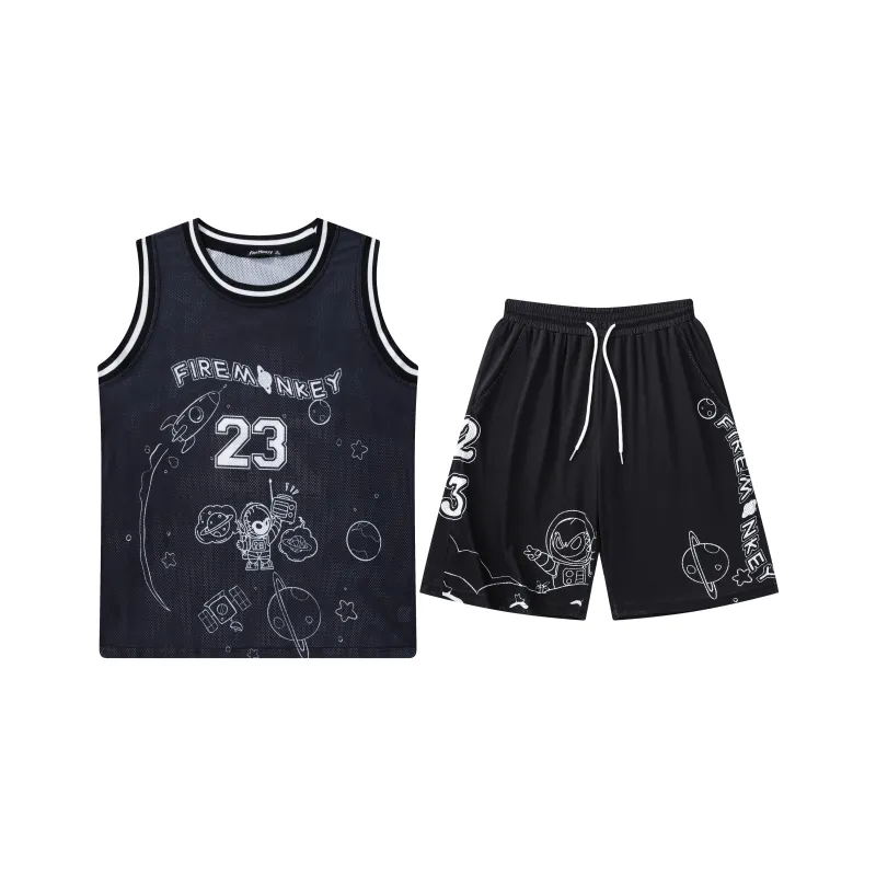FireMonkey Basketball Suit Unisex Black-0