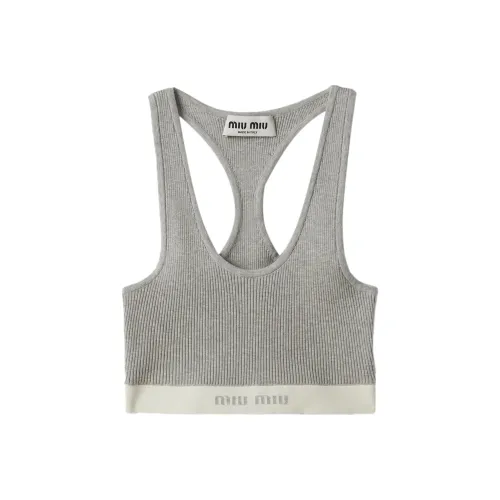 MIU MIU SS24 Tank Top Women's Light Gray
