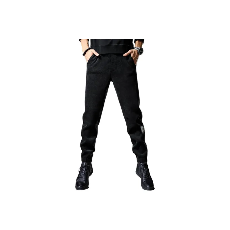 Devanro Casual Pants Men's Black-0