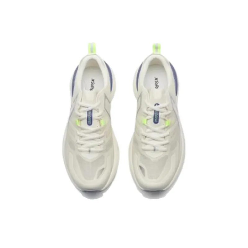 XTEP Anti Slip Wear Resistant Low Top Casual Running Shoes Men's Residual White/Gray-3