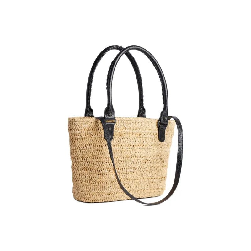 Balenciaga Le City Raffia Tote Bag, Shopping Bag, Handbag Small Size Women's Natural-3