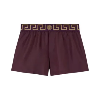 VERSACE Greca Border Elasticated Waistband Swim Shorts