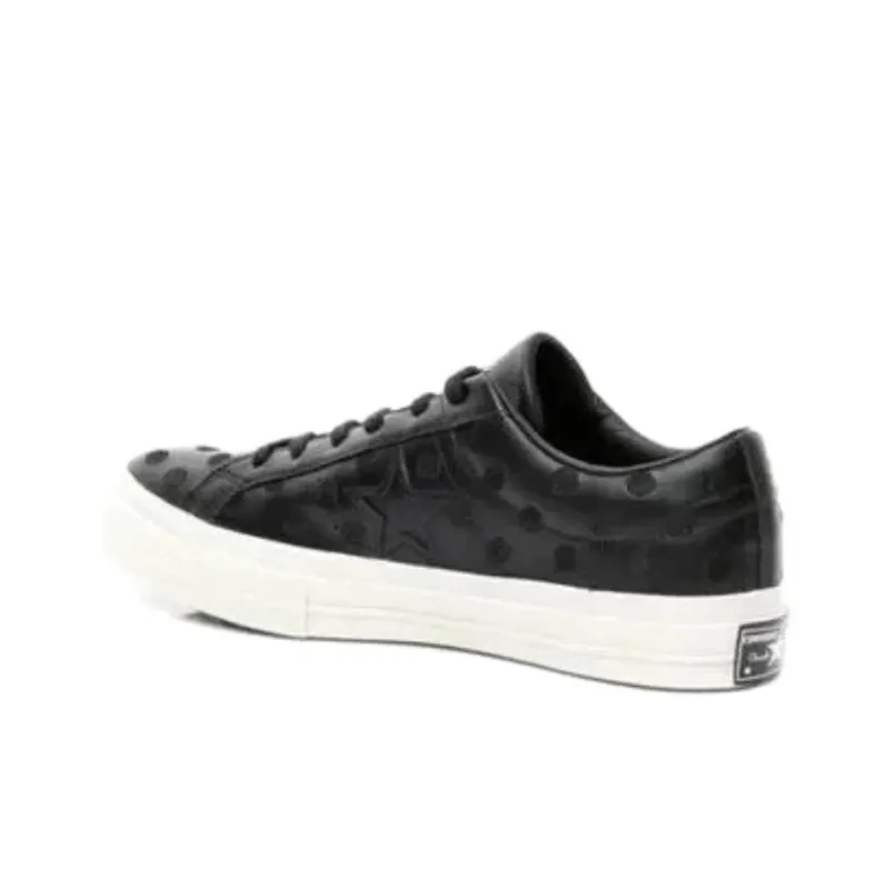 Converse Anti Slip Wear Resistant Low Top Skateboard Shoes Unisex Black-3