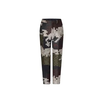 LOUIS VUITTON Tailored Cotton Damier Damoflage Cigarette Pants