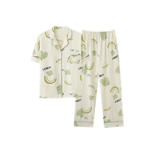 FENTENGCARE Pajama Set Women's Light Green