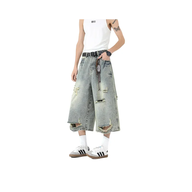 GENT LORE Denim Shorts Unisex Yellow Mud-0