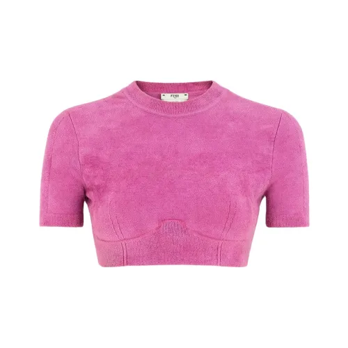 FENDI X Skims Velvet Knit Crop Top Colorado