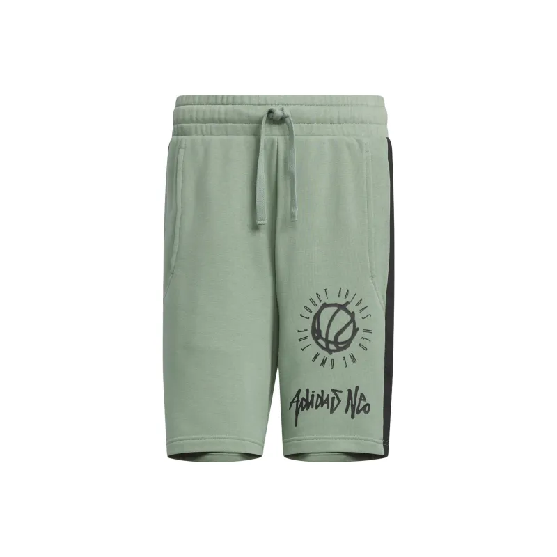 Adidas Neo Basketball Shorts Men Dusty Green-0