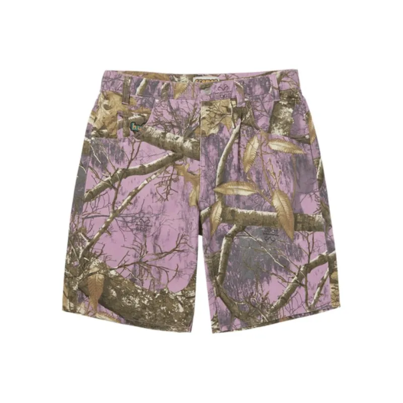 HUF REALTREE Co brand Denim Shorts Unisex Purple Lilac-0